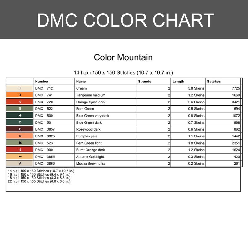 Modern Mountain Cross Stitch Pattern, Landscape Embroidery, Instant Download PDF image 6