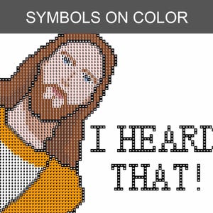 Borduurpatroon van een glurende Jezus | I Saw That Needlepoint (Direct te downloaden) afbeelding 8