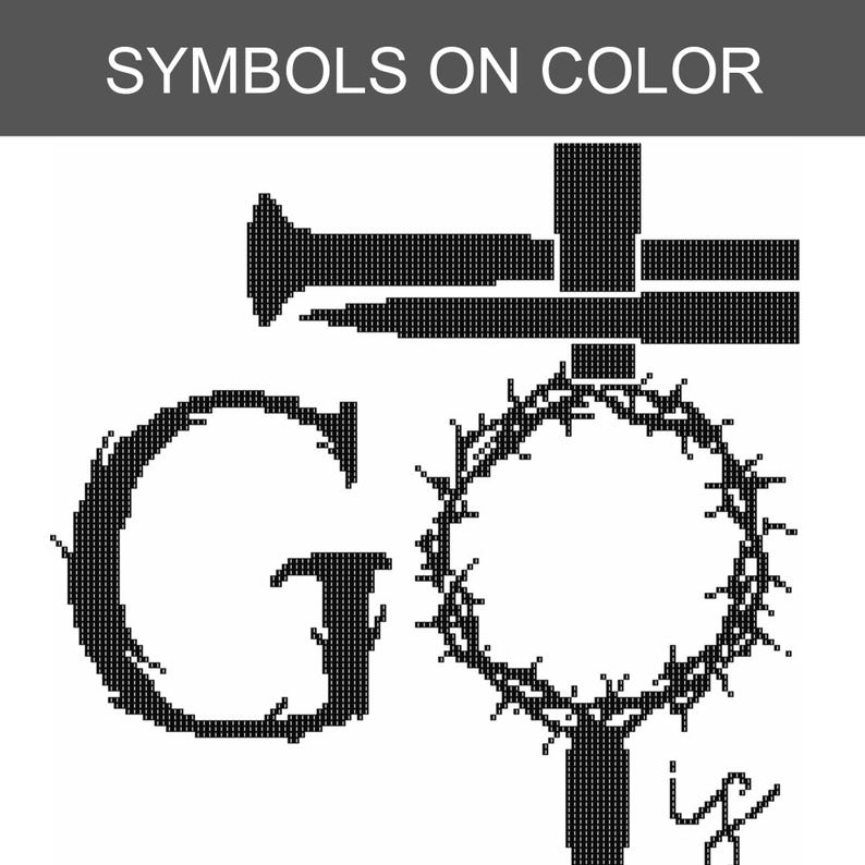Gud är god korsstygnsmönster, religiöst handarbete (PDF-nedladdning) bild 4