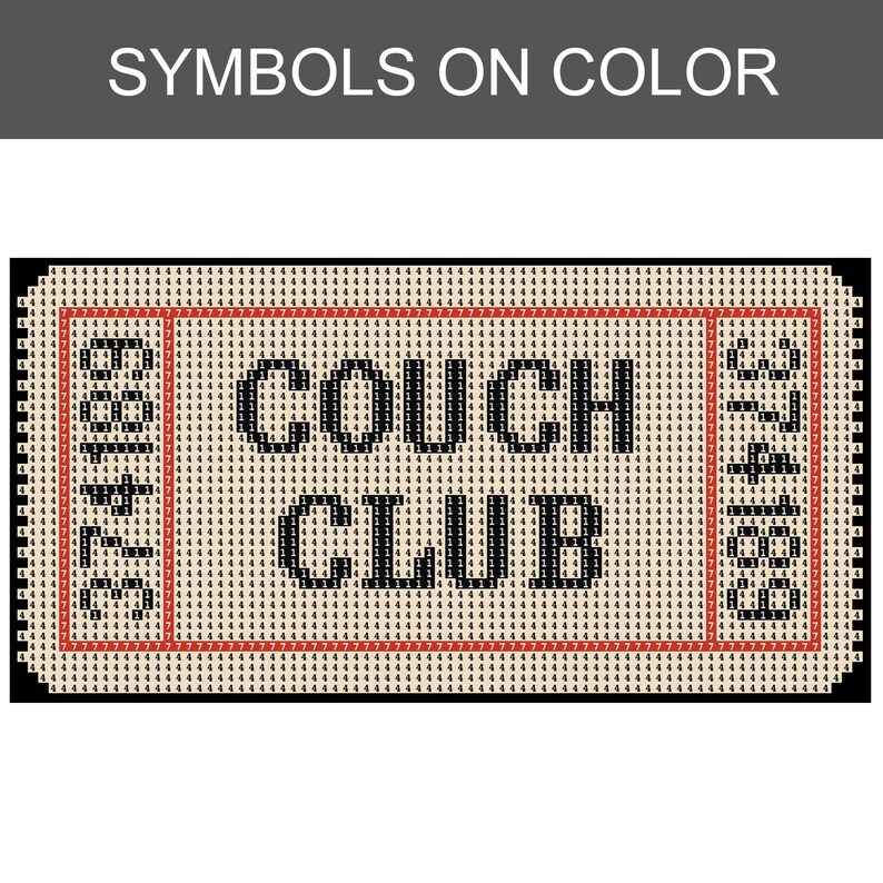Couch Club Ticket Cross Stitch Pattern, Vintage Ticket Needlepoint , Instant Download image 5