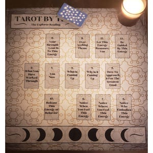 Explorador de tela de tarot personalizado, mantel de mesa de tarot, tela para tiradas de tarot, regalo inspirado en el tarot, tela para lectura de tarot, tela para cartas de tarot, tiradas de tarot