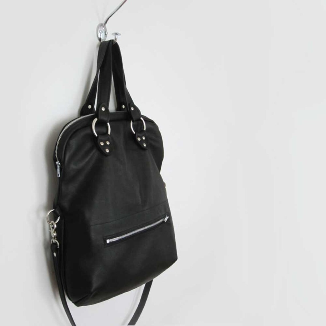 FOLDOVER TOTE large leather foldover bag large fold over Etsy