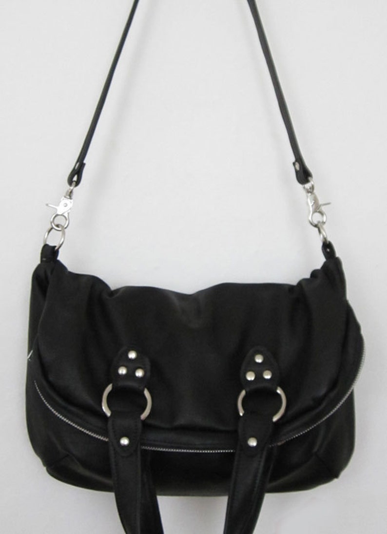 FOLDOVER TOTE large leather foldover bag large fold over Etsy