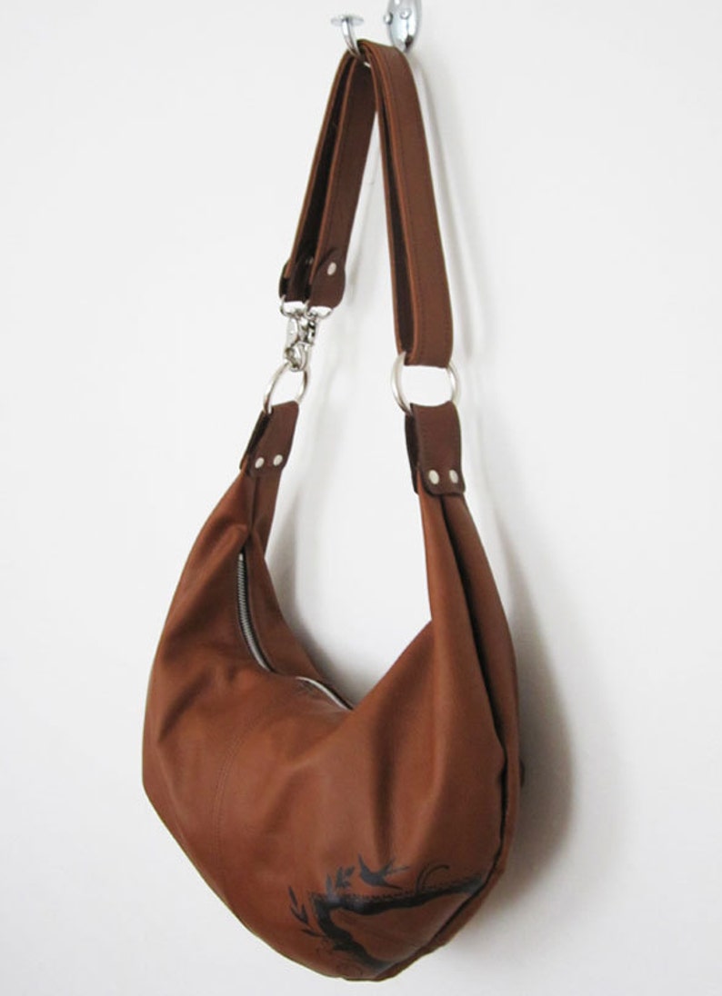 POCKET HOBO leather hobo bag with pockets custom leather Etsy