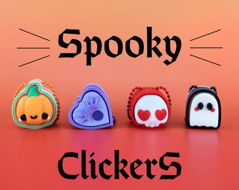 Halloween Fidget Clickers für Kinder + Erwachsene, Boo Korbfüller, Gruselige Saison Schlüsselanhänger und Taschenanhänger, 3d gedrucktes Whimsigoth Sensorisches Werkzeug