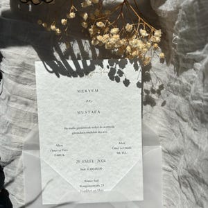 Elegante Hochzeitseinladung | Handgemacht | Vintage & Modern | He createt you in Pairs