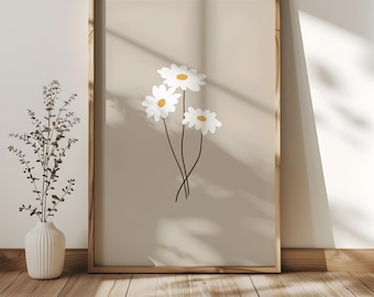 20 - Daisies Flowers Digital Wall Art Print