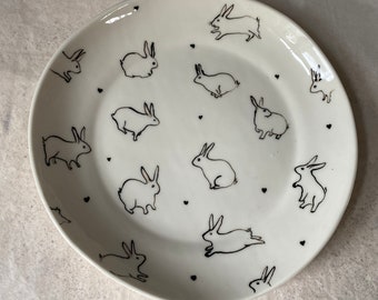 Happy rabbits - a serving plate