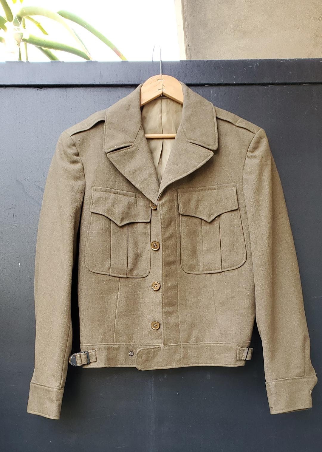 1945 EISENHOWER WW11 Olive Green Wool Cropped Jacket IKE Cropped Wool ...