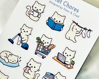 Cat Kat chore sticker sheet