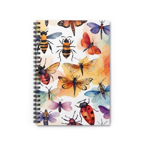 Cahier à spirales floral vintage - trait ligné, journal, Bullet Journal, cahier de fleurs, tenue de journal, papeterie florale