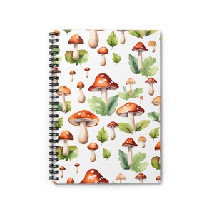 Fungus Mushroom Notebook, Botanical Journal, Nature Study Planner, Mycology Gift, Gardening Diary, Forest Theme Stationery