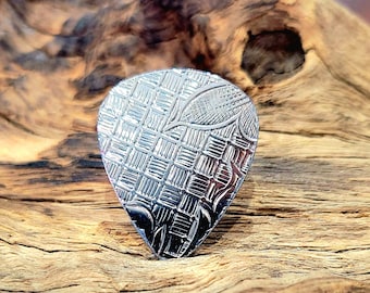 Sterling Silver, filigree Guitar pick, plectrum for electric, acoustic or Bass String instruments and jewellery making