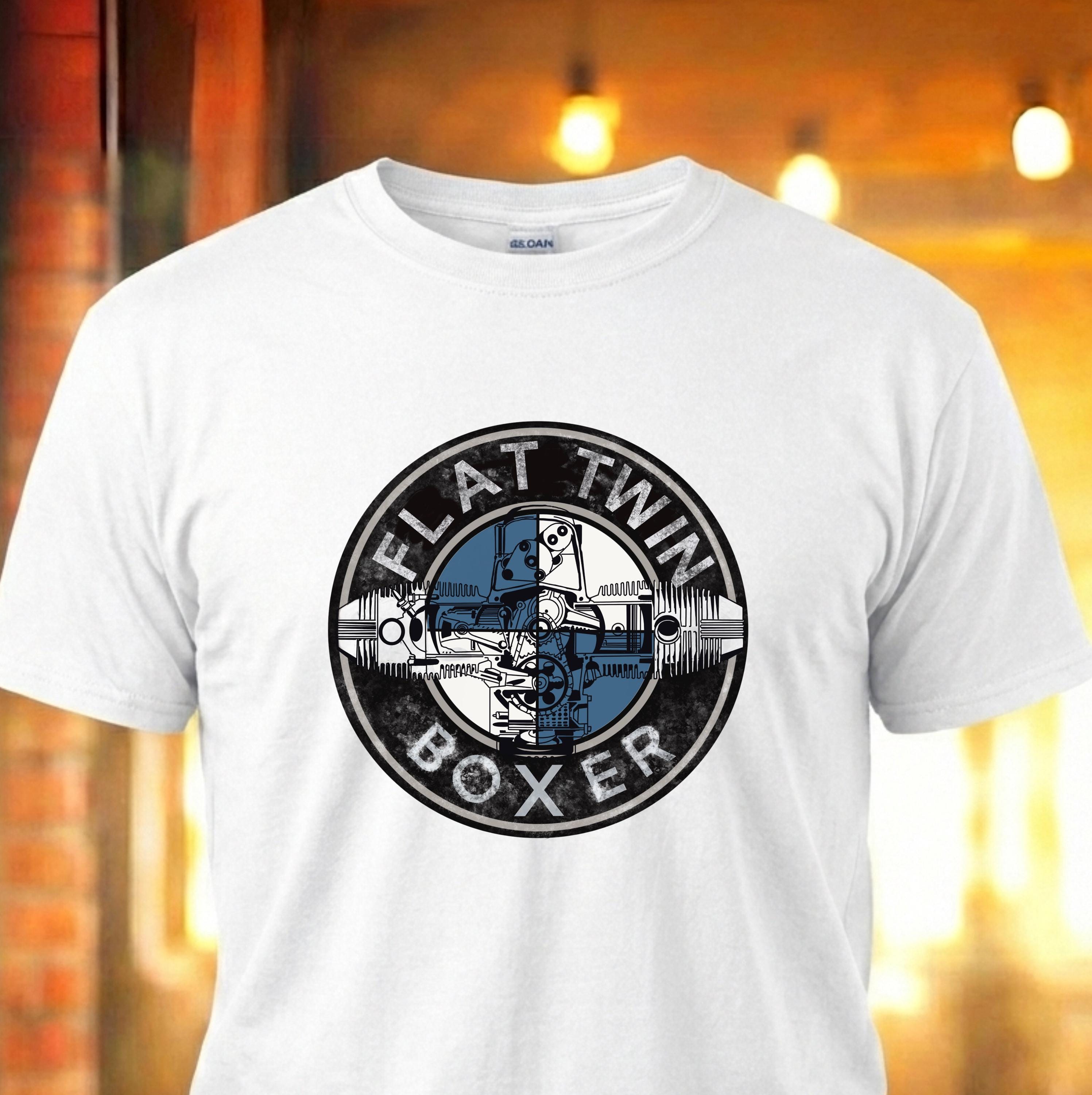 thumbnail image 2 of BMW Airhead Boxer Engine T-Shirt – Gildan Softstyle, 100% Cotton, Men’s, Multiple Colors 2 of 6