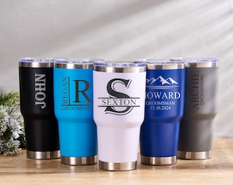 Personalized Tumbler, Engraved Tumbler, Custom Tumbler, 30 oz Tumbler, Groomsmen Tumbler, Christmas Gifts, Anniversary Gifts, Gifts for Him
