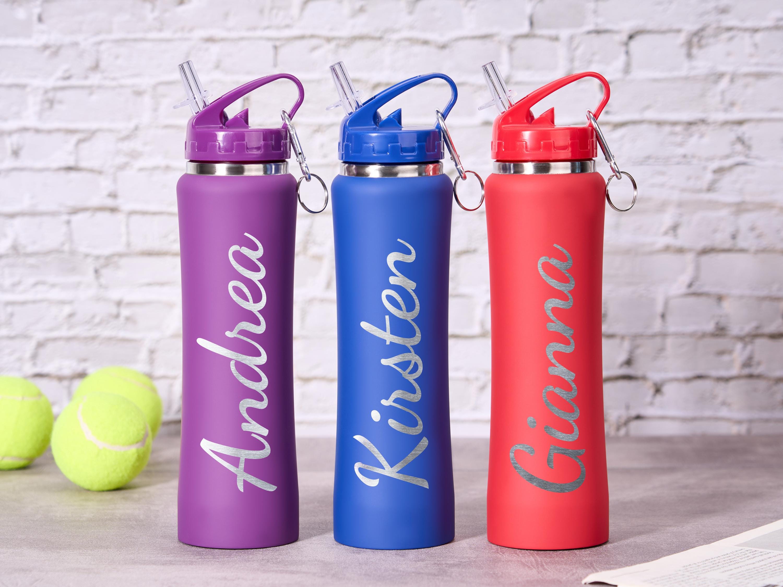 Personalized Name Water Bottle,engraved Bottle With Straw,gym Water ...