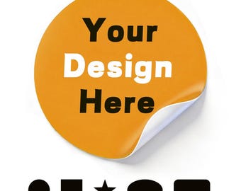 Custom Logo Stickers for Business - Personalized Stickers with Your Design, Multiple Shapes, Waterproof Labels for Branding & Packaging 