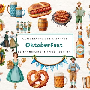 Oktoberfest Clipart Bundle Watercolor Beer PNG Funny German Beer Clipart Digital Beer Festival Art Watercolor Oktoberfest Clipart Beer Mug