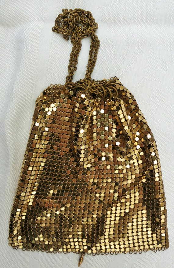 A Little Antique Gold Mesh Evening Pouch Purse