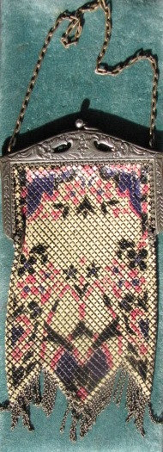 Antique Signed Mandalian Mesh Evening Bag