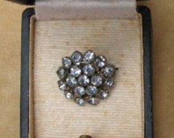 A Vintage Costume Rhinestone Ring in a Very Pale Shade of Blue