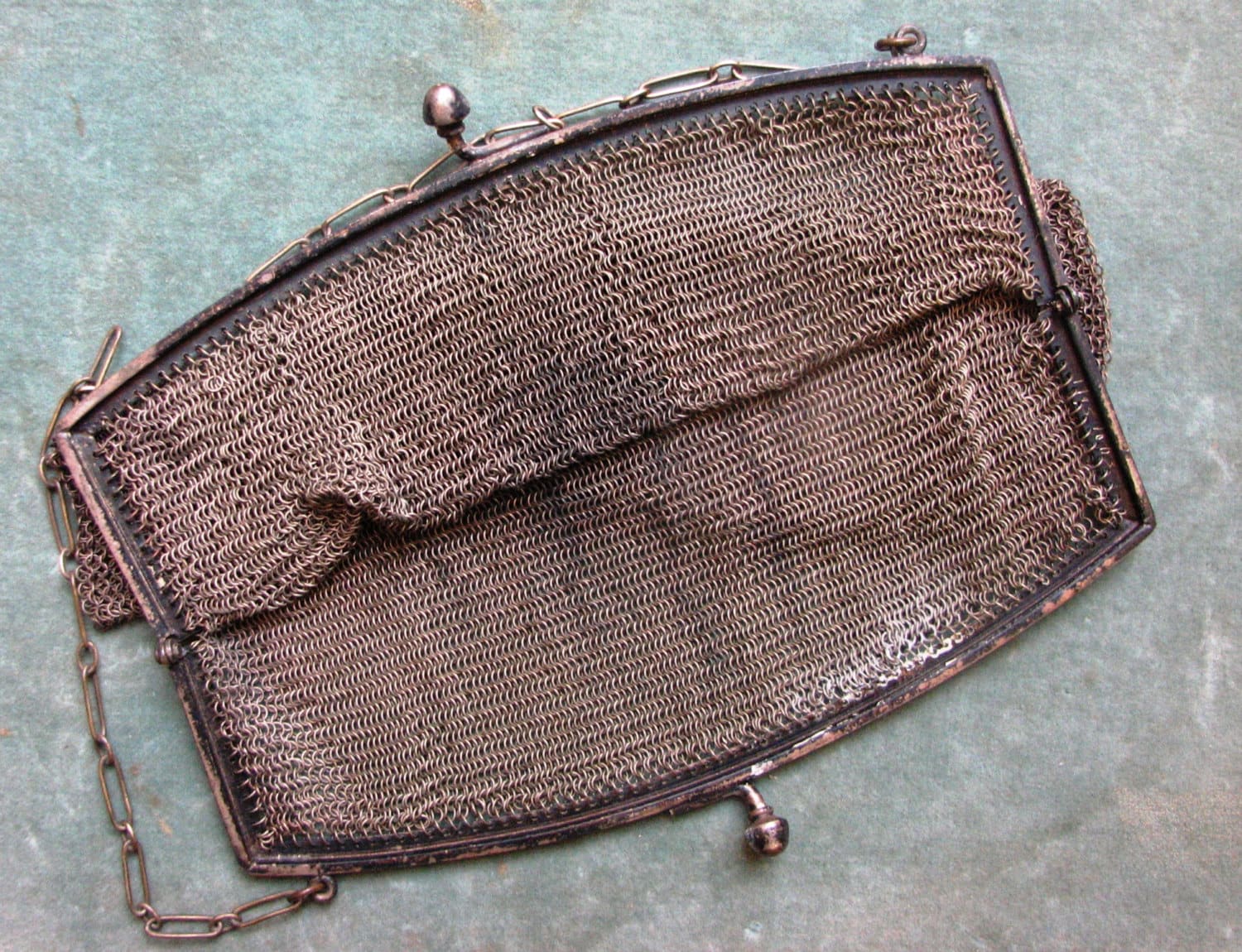 vintage chain link purse