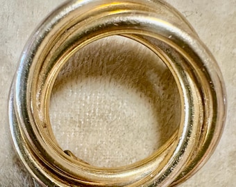 A Little Vintage Gold Filled Interlocking Circle Pin