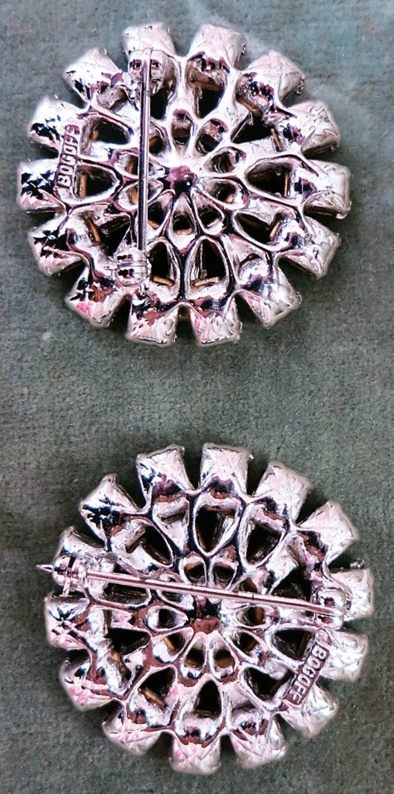 A Pair of Matching Rhinestone Pins by Bogoff - image 2