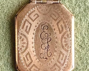 An Antique Octagonal Gold Filled Locket from the Victorian Era