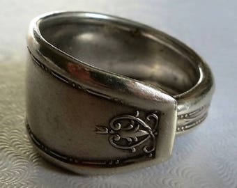 A Sterling Silver Spoon RIng in a Size 8