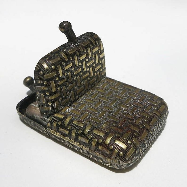 Antique Silver Postage Stamp Holder Etsy