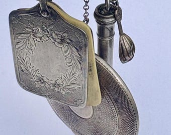 An Antique Sterling Silver Chatelaine
