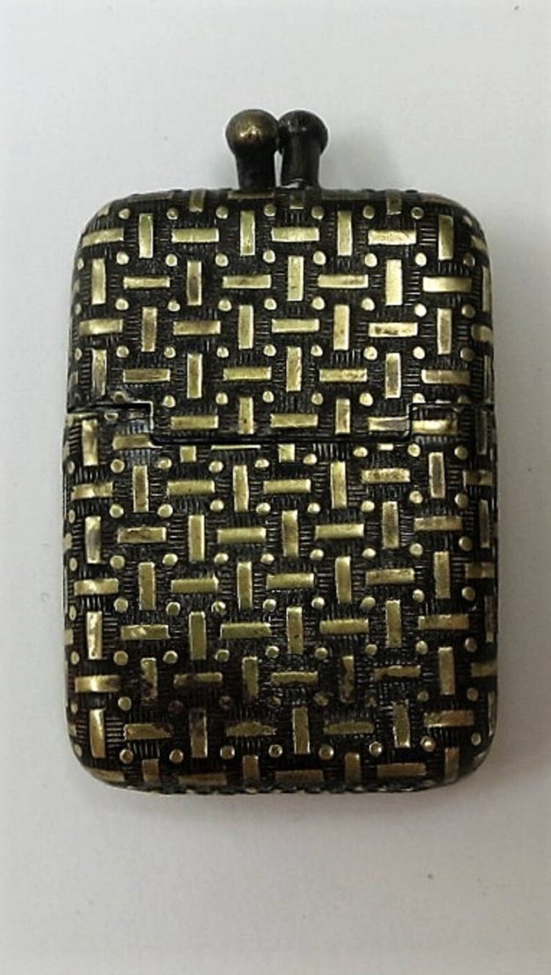 Antique Silver Postage Stamp Holder Etsy