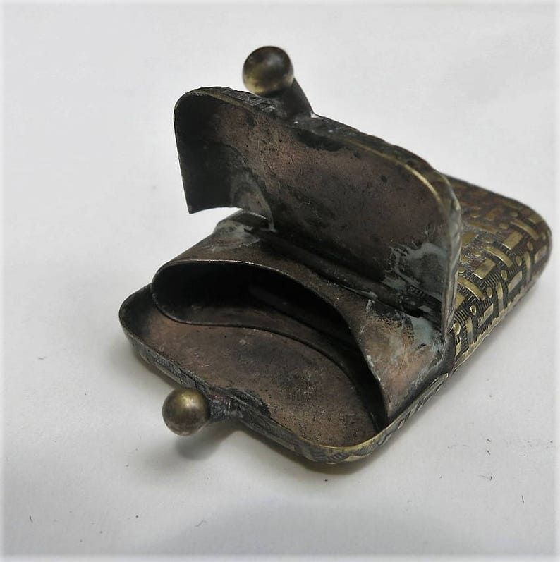 Antique Silver Postage Stamp Holder Etsy