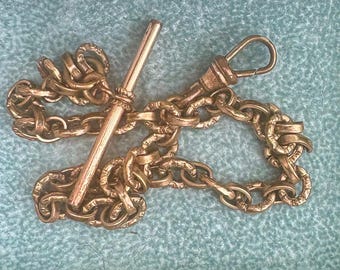 An Antique Watch Chain in Gold Tone