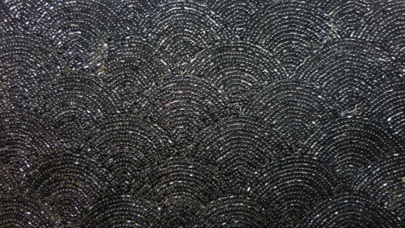 A Black Beaded Evening Clutch - image 3