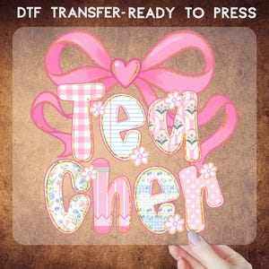 Teacher DTF Transfers, Personalized Teacher Ready To Press, Customized Name DTF Print, High Quality, Heat Transfer, Iron On Transfer