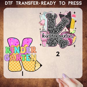 Kindergarten Composition Book DTF Transfer, Back to School Shirt Print, Teacher Shirt Design, Kids Grade Level Heat Transfer, Two Styles