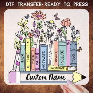 Personalized Teacher Ready To Press, Custom Teacher DTF Transfers, Customized Name DTF Print, High Quality, Heat Transfer, Iron On Transfer