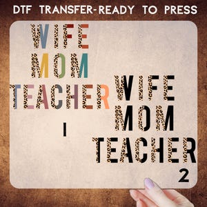 Teacher DTF Transfers, Personalized Teacher Ready To Press, Teacher Appreciation Gift, Teacher Era Dtf, Teacher design ready for printing