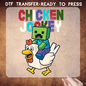 Chicken Jockey Ready to Press, Funny Shirt Ready to Apply for Heat Press, Funny DTF Prints, Cute Transfer, Sarcastic dtf, dtf transfers