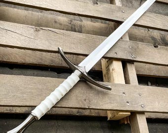 Monogram Sword, Custom Sword, Personalized Sword, Engraved Sword, Chivalry Ring Medieval Knight Arming Sword with Scabbard