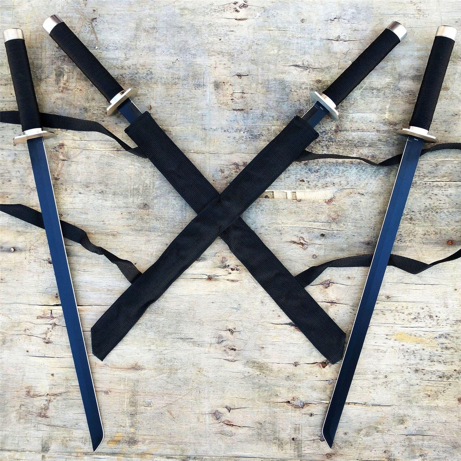 2 PC Double Twin Ninja Samurai Sword, Samurai Twin Katana Set