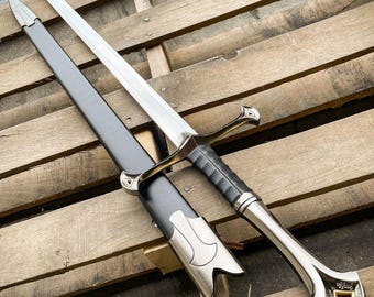 Espada con monograma, espada personalizada, espada personalizada, espada grabada, espada de caballero medieval cruzado (cruz) con vaina