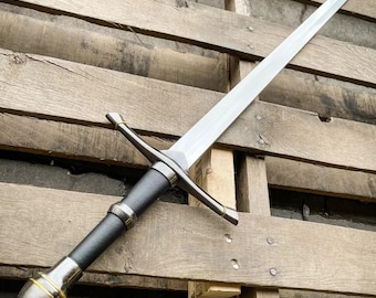 Monogram Sword, Custom Sword, Personalized Sword, Engraved Sword, Chivalry Ring Medieval Knight Arming Sword with Scabbard