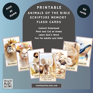 VERSETS BIBLIQUES À MÉMOIRE EN MÉMOIRE, Animaux de la Bible (au-delà de l'arche de Noé !), 50 versets bibliques Belles images, à imprimer à la maison, du plaisir pour tous !