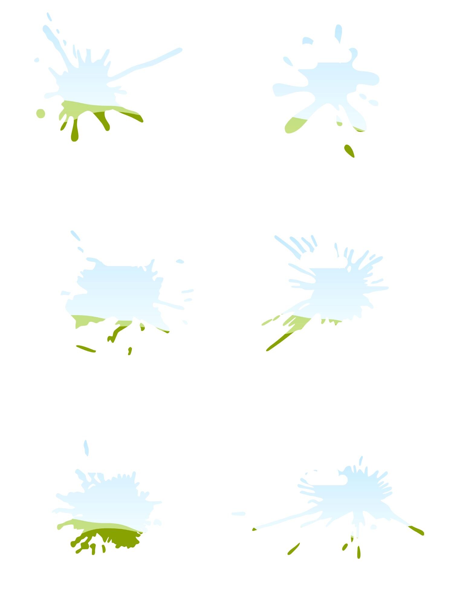 CANVA FRAMES HUGE Bundle of 36 Paint Splotch Designs, Easy Drag + Drop ...