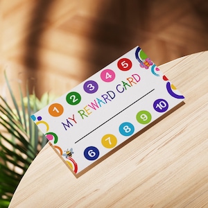 Carte scolaire perforée imprimable | Carte de récompense pour étudiants