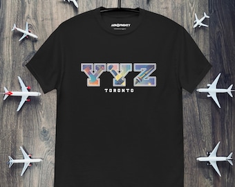 Camiseta YYZ do Aeroporto de Toronto, camiseta de viagem Canada Skyline, lembrança YYZ, camiseta de piloto de aviação, camiseta com código da cidade, presente para viajante