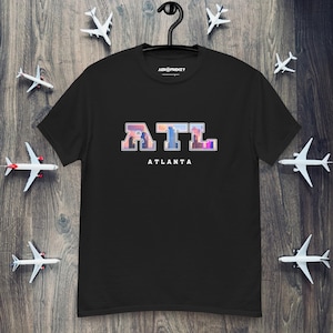 ATL Atlanta Airport Code T-Shirt | Georgia USA Travel Souvenir | Perfect Gift for Aviation and City Lovers